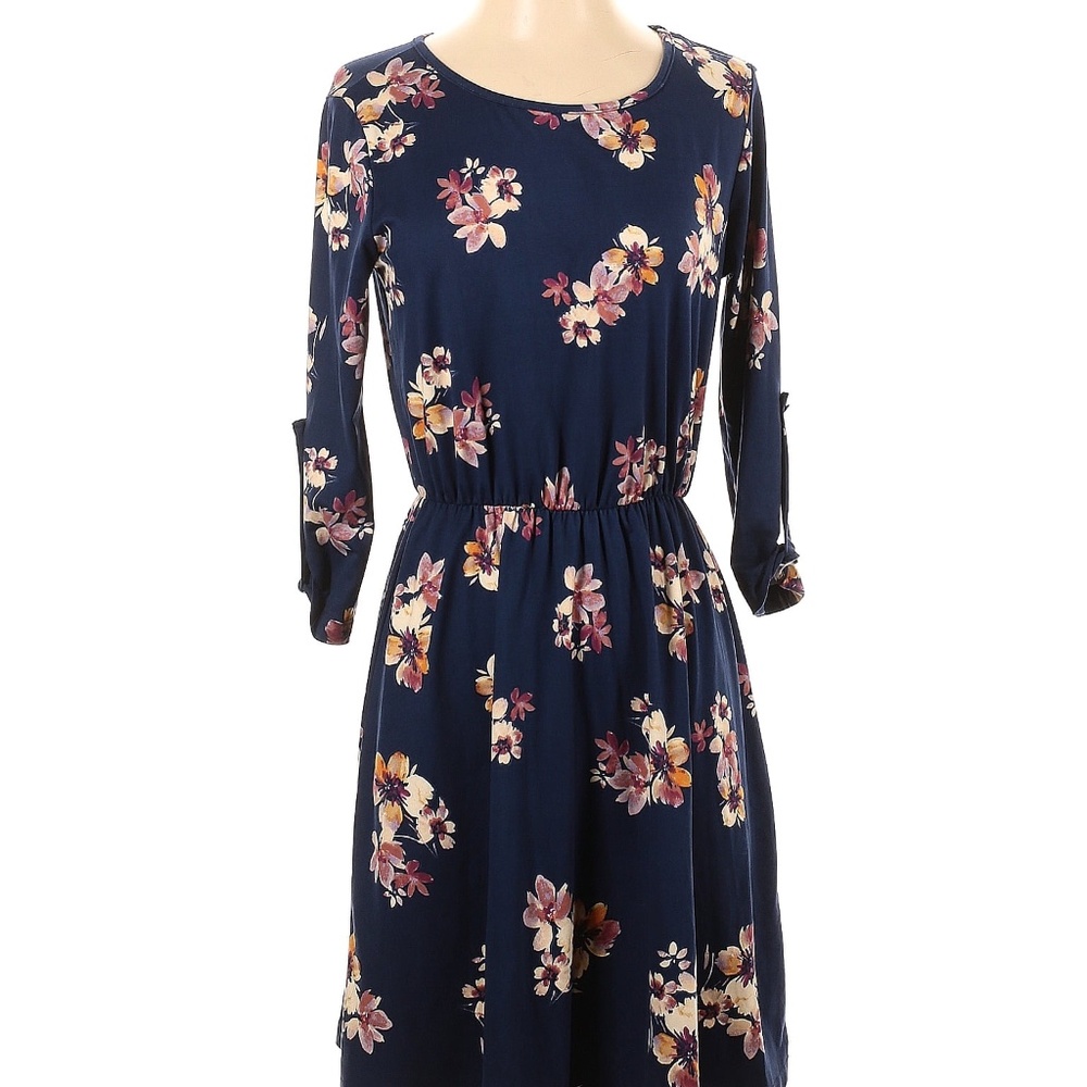 Navy Floral Dress